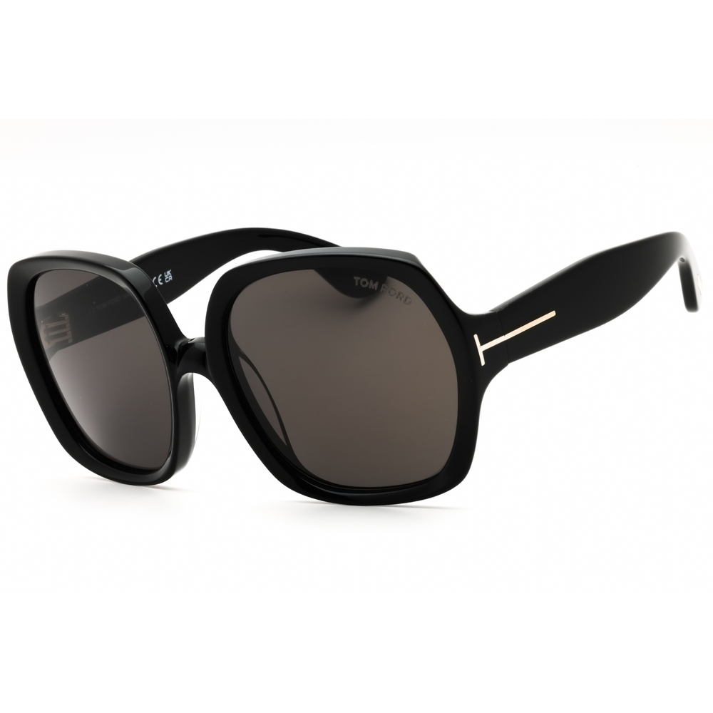 NWT Tom Ford FT1221 Black Oversized 60mm Sunglasses